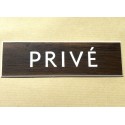 plaque adhésive "PRIVÉ" couleur bois