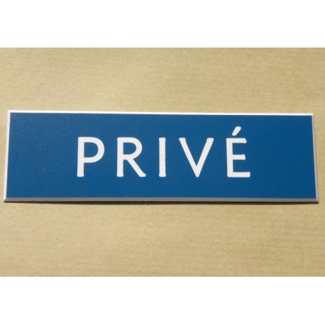 plaque adhésive "PRIVÉ" bleue
