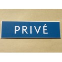 plaque adhésive "PRIVÉ" bleue