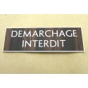 plaque adhésive "DEMARCHAGE INTERDIT" couleur bois