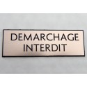 plaque adhésive "DEMARCHAGE INTERDIT" couleur cuivre