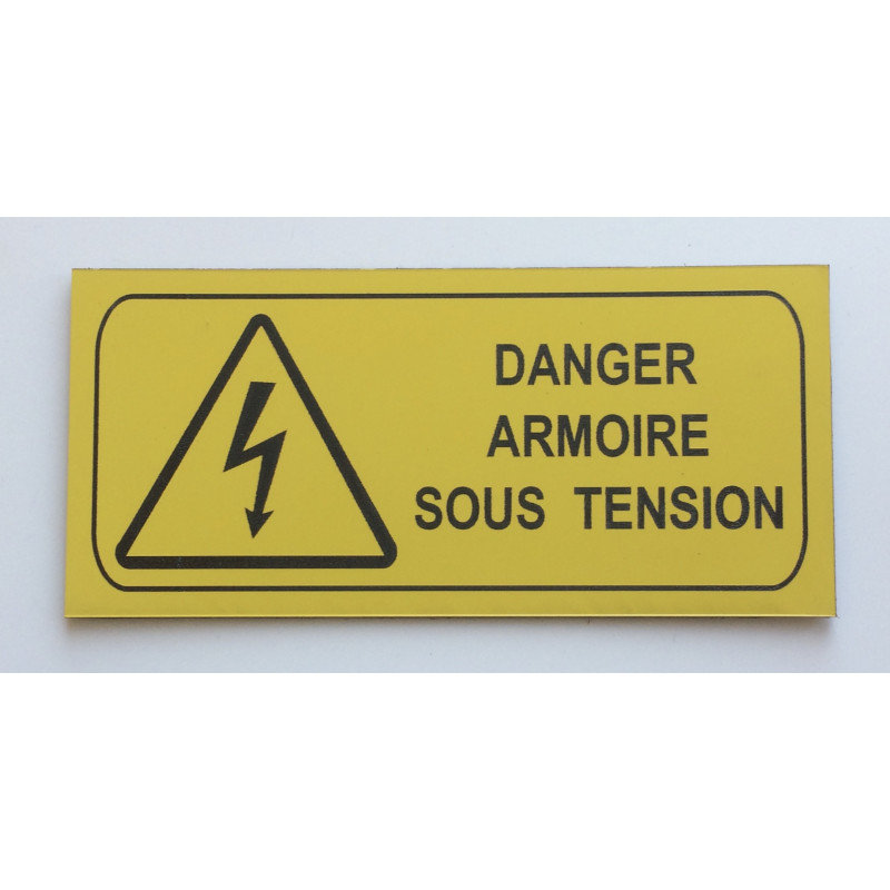 Plaque de signalisation de sécurité standard armoire électrique - danger électrique