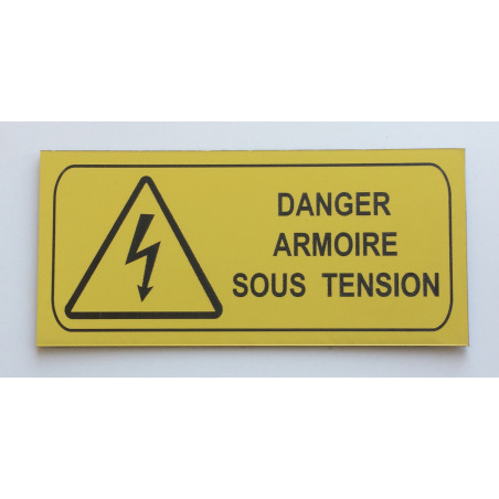 Plaque de signalisation de sécurité standard armoire électrique - danger électrique