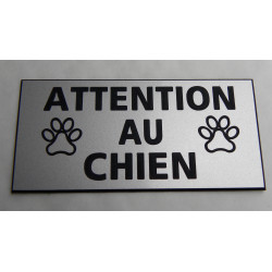 plaque adhésive "ATTENTION AU CHIEN" format 48 x 100 mm 15 couleurs 2