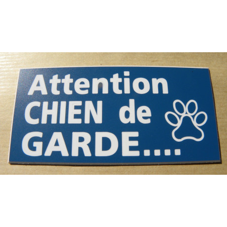 plaque autocollante "ATTENTION CHIEN DE GARDE" 15 couleurs format 75 x 150 mm