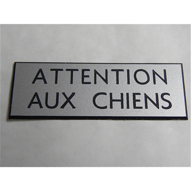 étiquette adhésive "ATTENTION AUX CHIENS" format 25 x 75 mm 11 couleurs