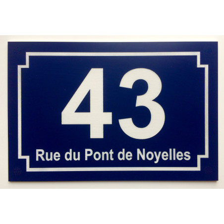 NUMERO ET NOM DE RUE bleu gravure gratuite