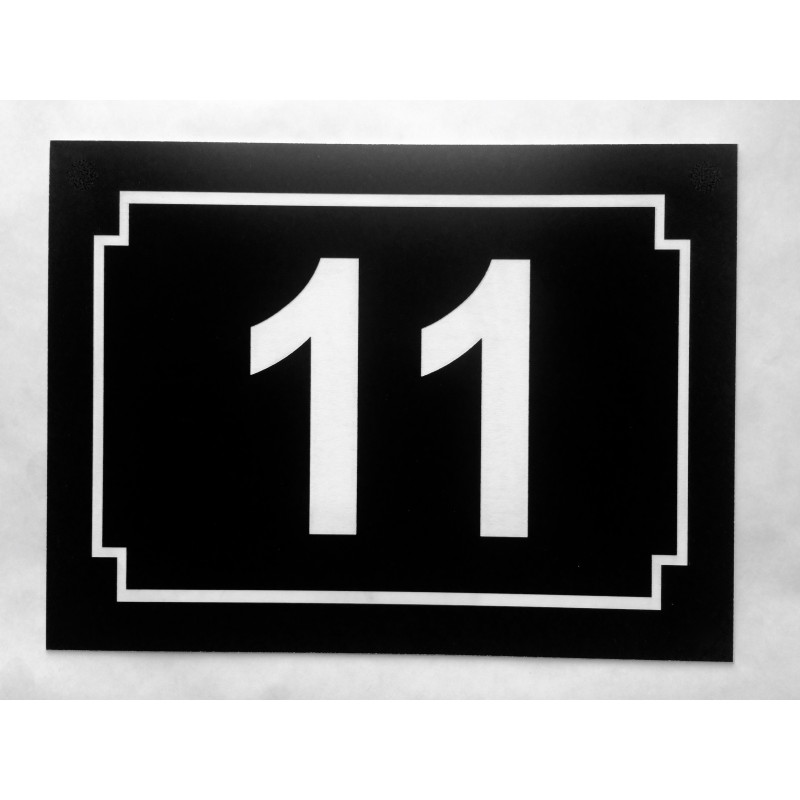 NUMERO DE RUE noir personnalisée plaque