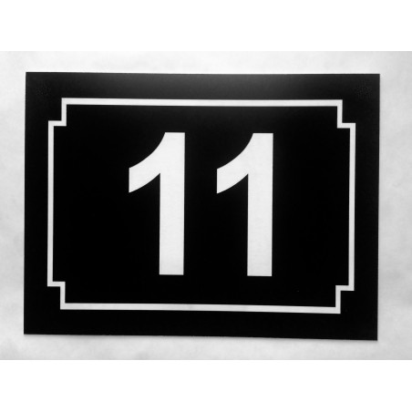 NUMERO DE RUE noir personnalisée plaque
