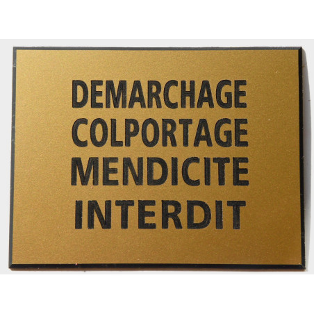 STICKERS DEMARCHAGE COLPORTAGE MENDICITE INTERDIT