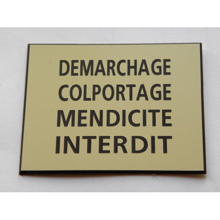 STICKERS DEMARCHAGE COLPORTAGE MENDICITE INTERDIT