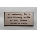 plaque de porte cuivre format 75x150 mm personnalisée 4 lignes