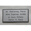 plaque de porte format 48 x 100 mm personnalisable 4 lignes
