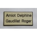 plaque de porte ivoire format 75x150 mm personnalisée 2 lignes