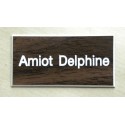 plaque de porte bois format 75x150 mm personnalisée 1 ligne