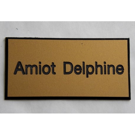 plaque de porte dorée format 75x150 mm personnalisée 1 ligne