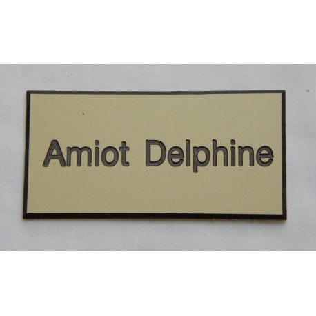plaque de porte ivoire format 75x150 mm personnalisée 1 ligne