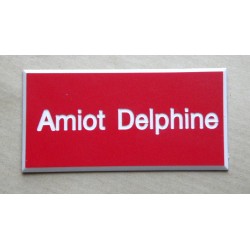 plaque de porte rouge format 75x150 mm personnalisée 1 ligne