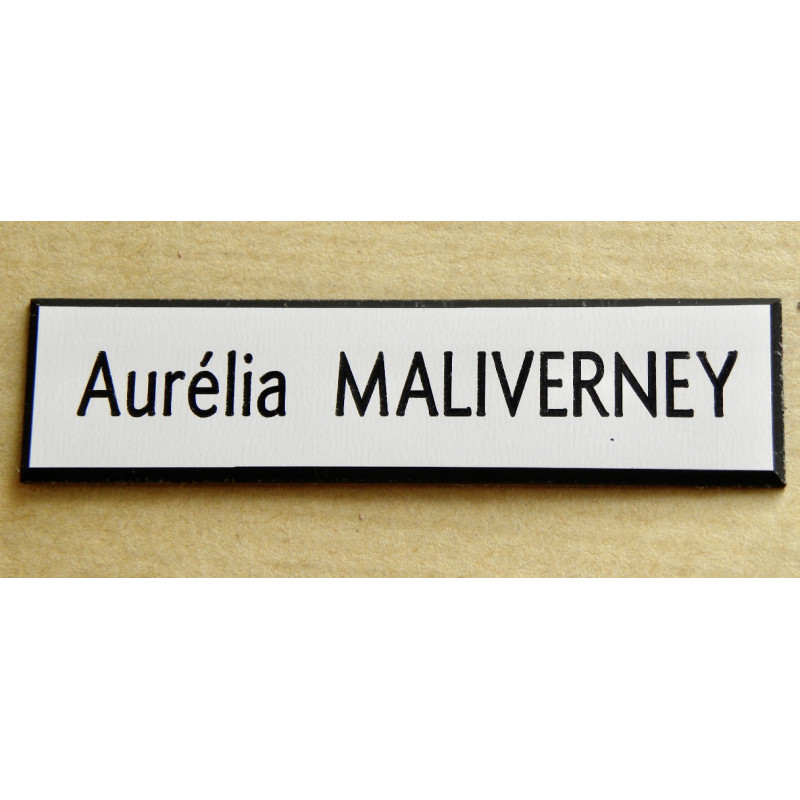 étiquette boite aux lettres, interphone, personnalisable 1 ligne blanche