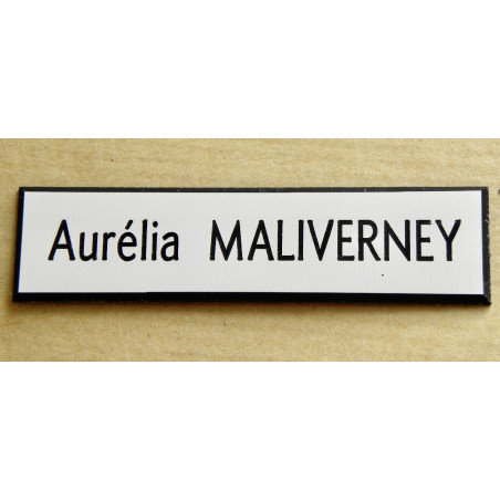 étiquette boite aux lettres, interphone, personnalisable 1 ligne blanche