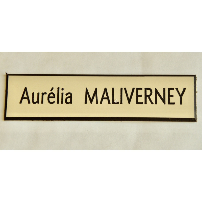 étiquette boite aux lettres, interphone, personnalisable 1 ligne ivoire