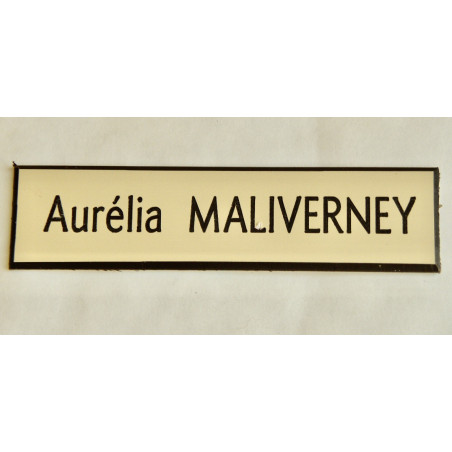 étiquette boite aux lettres, interphone, personnalisable 1 ligne ivoire