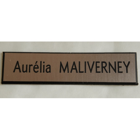 étiquette boite aux lettres, interphone, personnalisable 1 ligne cuivre