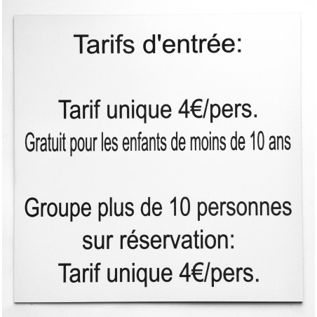 plaque professionnelle blanche personnalisée