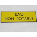 plaque gravée "EAU NON POTABLE" finition biseautée format 50 x 150 mm