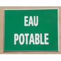 plaque gravée, pancarte "EAU POTABLE"  finition biseautée format 150 x 200 mm