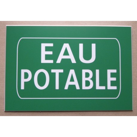 plaque adhésive "EAU POTABLE" format 50 x 75 mm