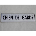 plaque adhésive "CHIEN DE GARDE" couleur argenté