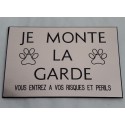pancarte adhésive "je monte la garde" couleur cuivre