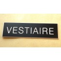 plaque adhésive "VESTIAIRE" noire