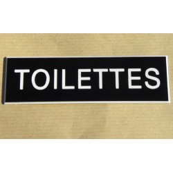 plaque adhésive "TOILETTES" noire