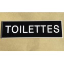 plaque adhésive "TOILETTES" noire