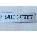 plaque adhésive "SALLE D'ATTENTE" argentée