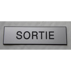 plaque adhésive "SORTIE" argenté