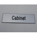 plaque adhésive "CABINET" argentée