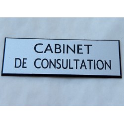 plaque adhésive "CABINET DE CONSULTATION" argentée