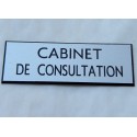 plaque adhésive "CABINET DE CONSULTATION" argentée