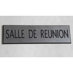 plaque adhésive "SALLE DE REUNION" argentée