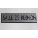 plaque adhésive "SALLE DE REUNION" argentée