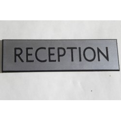 plaque adhésive "RECEPTION" argentée