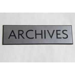 plaque adhésive "ARCHIVES" argentée