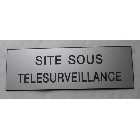 plaque adhésive "SITE SOUS TELESURVEILLANCE" argentée