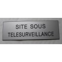 plaque adhésive "SITE SOUS TELESURVEILLANCE" argentée