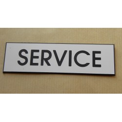 plaque adhésive "SERVICE" blanche