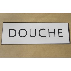 plaque adhésive "DOUCHE" blanche