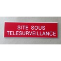 plaque adhésive "SITE SOUS TELESURVEILLANCE" rouge